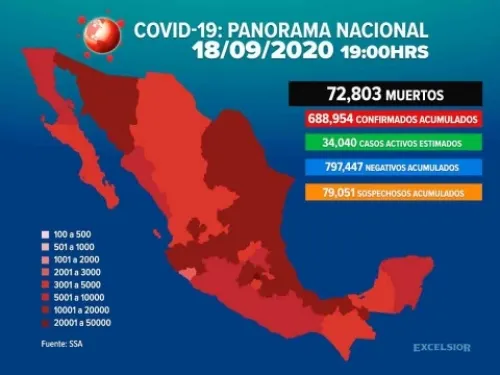 Asciende a 72 mil 803 la cifra de muertos por Covid-19 en México