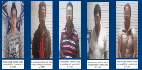 Aseguraron a cinco personas y a un menor de edad por diferentes delitos