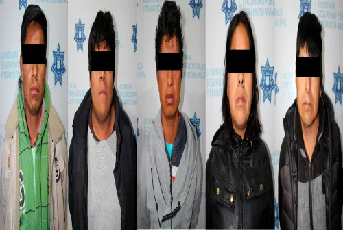 Arrestan elementos de la SSPTM a cinco personas por cohecho y venta de hidrocarburo robado