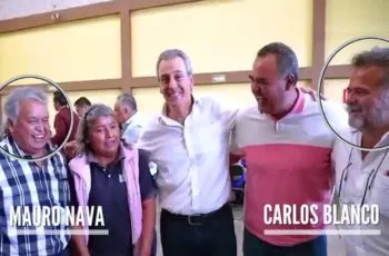 Nava y Blanco, dos operadores de Eukid Castañón, en la campaña de Chedraui