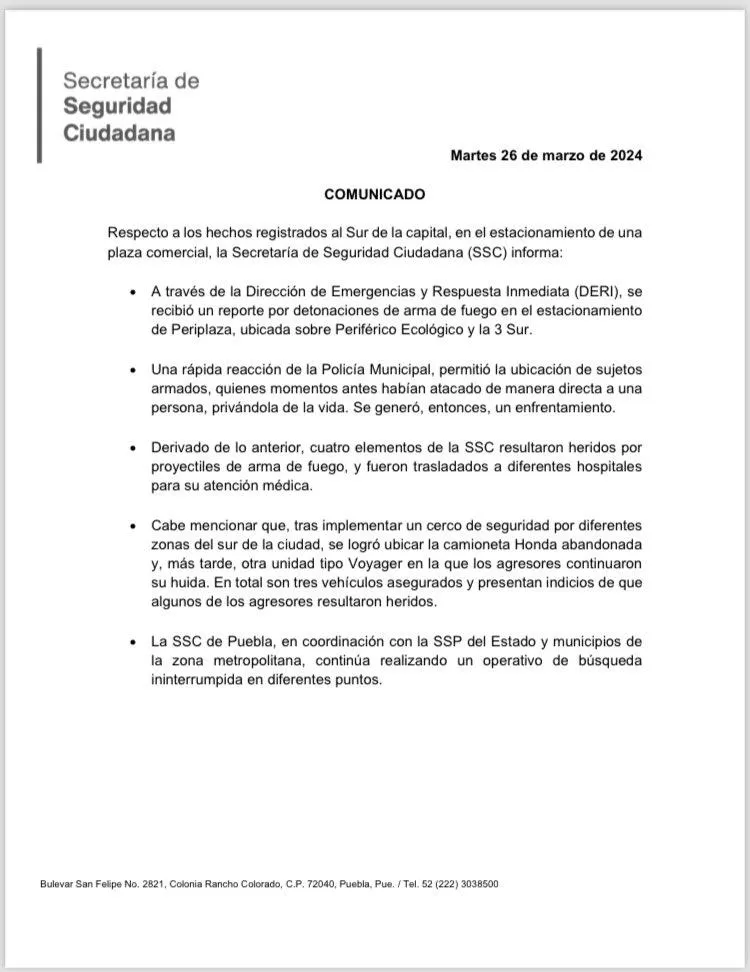 Comunicado SSP