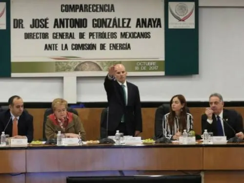 Al comparecer, González Anaya destaca superávit primario de Pemex