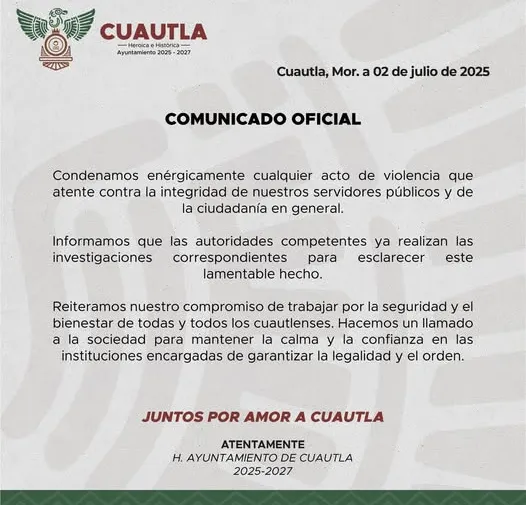 Atacan a balazos a Alfredo Escalona, secretario del Ayuntamiento de Cuautla