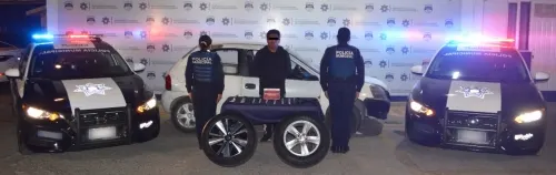 Detuvo policía municipal de Puebla a hombre dedicado al robo y comercialización de autopartes