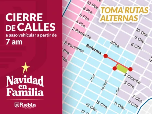 ¡Toma precauciones! Cerrarán calles aledañas al zócalo de  Puebla por labores de limpieza