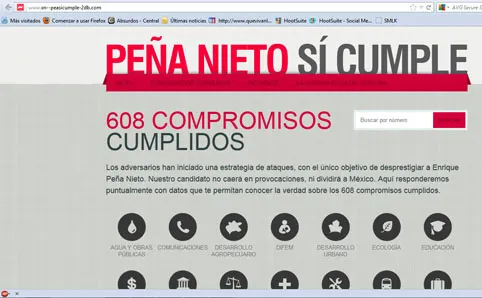 Presentan el sitio Peña sí cumple
