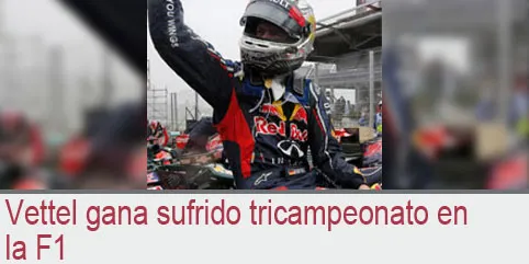 Vettel gana sufrido tricampeonato en la F1