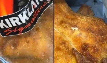 Mujer evidencia larvas y hasta una mosca en pollo rostizado de Costco
