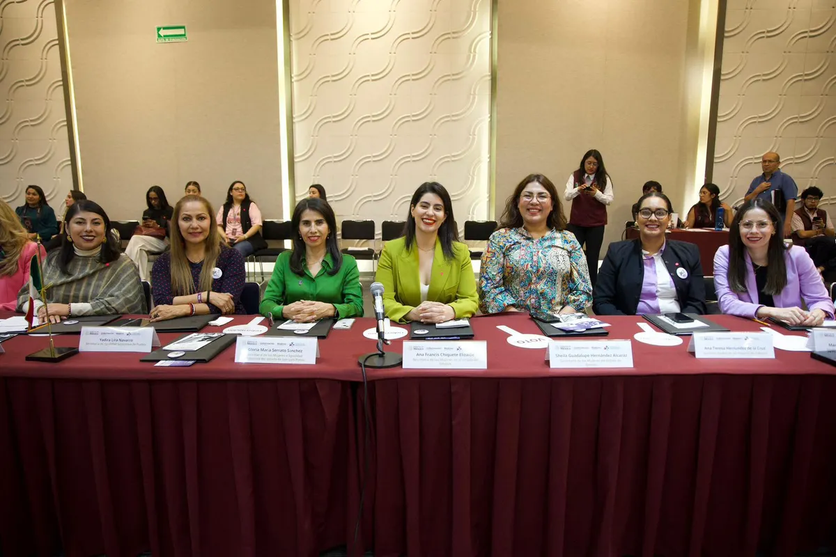 Puebla fortalece acciones para mujeres: participa en la LV Sesión del Sistema Nacional contra la Violencia de Género