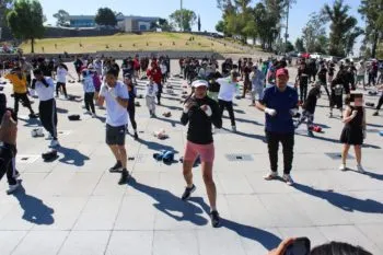 Con éxito, se realizó el entrenamiento de box al aire libre de “La Bonita” Sánchez