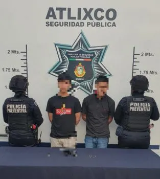 Capturan a dos presuntos asaltantes en Atlixco tras intento de robo