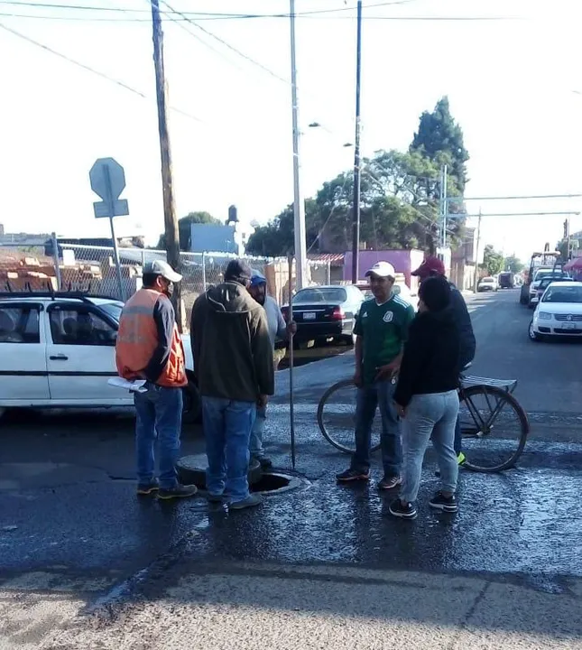 San Pedo Cholula alcantarillado drenaje