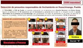 Hasta el momento, son siete los detenidos por el linchamiento de Picazo: Mejía