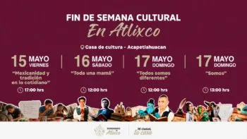Atlixco alista fin de semana cultural con teatro, literatura y actividades artísticas