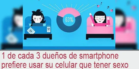 1 de cada 3 dueños de un smartphone prefiere usar su celular que tener sexo