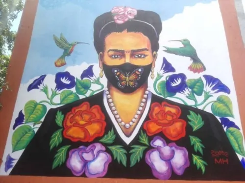Estrenará alcaldía Miguel Hidalgo mural de Frida Kahlo… con cubrebocas