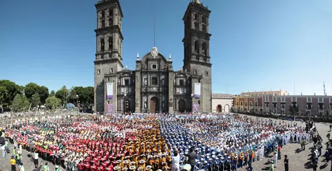 Puebla busca Récord Guinness con la banda de música más grande del mundo