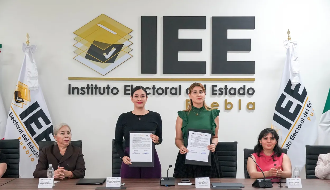 Convenio de apoyo y colaboración entre IEE y Fiscalía de Puebla