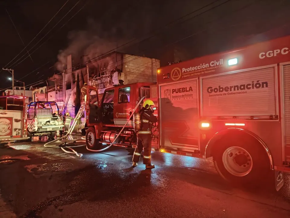 Incendio Polleria Momoxpan