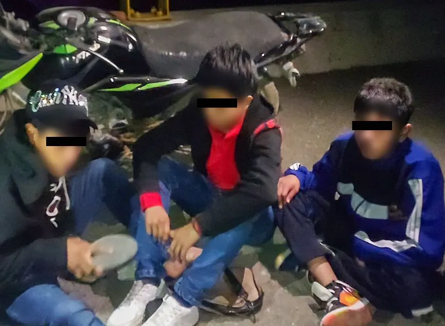 Resguardan a tres menores de edad tras reportes de vandalismo en Huejotzingo