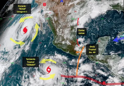 Huracán ‘Rosa’ impactará la Península de Baja California este lunes