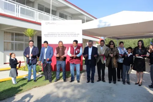 Con nuevas aulas, avanzan en materia de infraestructura educativa