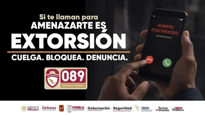 Puebla refuerza acciones contra la extorsión con coordinación interinstitucional