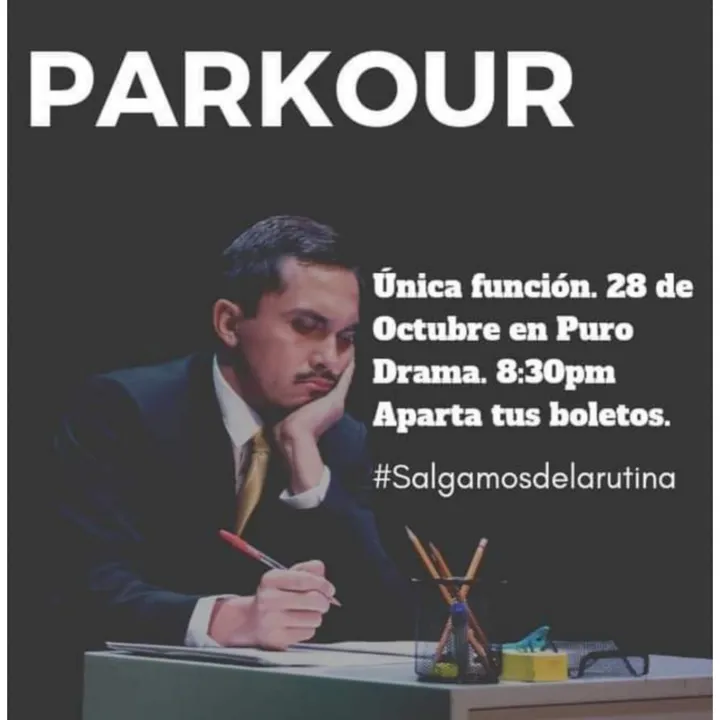 Regresa “Parkour” a Puebla, monólogo sobre dejar dar vueltas a la vida
