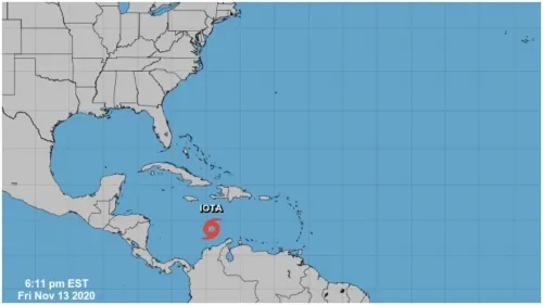 Se forma en el Caribe la tormenta tropical Iota