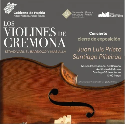 Con concierto, finalizará exposición “Los Violines de Cremona, Stradivari, el barroco y más allá”