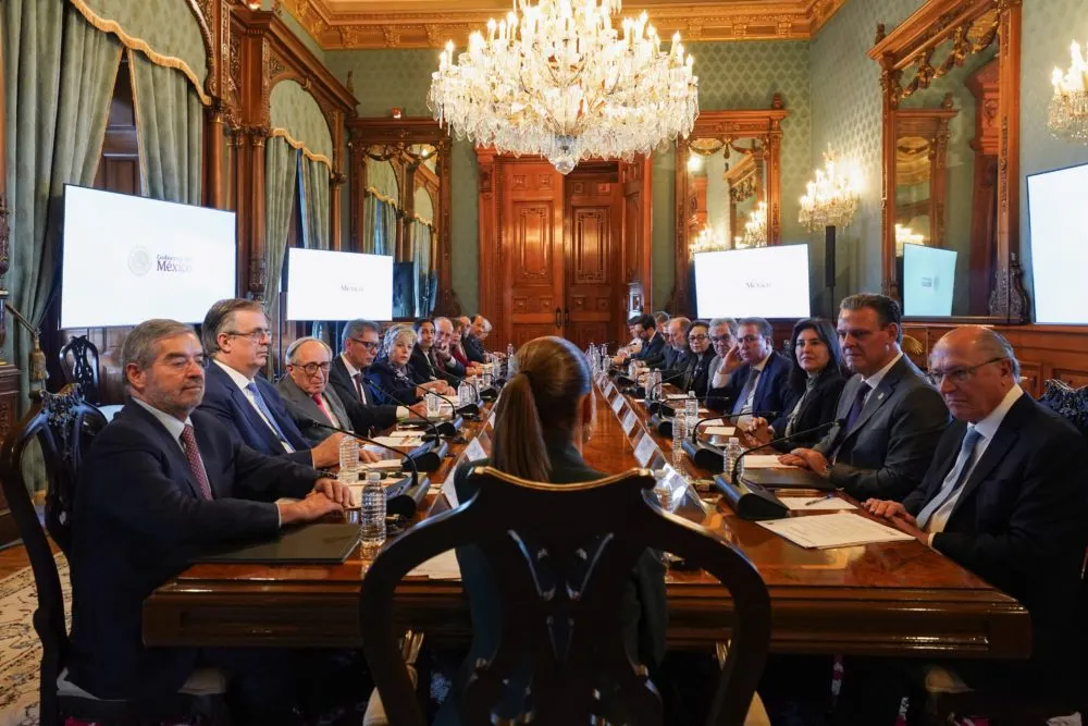 Claudia Sheinbaum recibe a delegación de Brasil, encabezada por el vicepresidente Geraldo Alckmin.