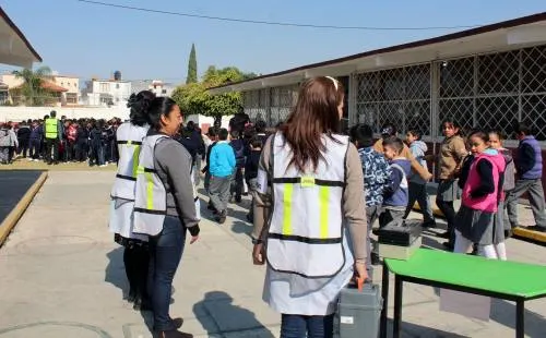 A través de simulacros, escuelas refuerzan medidas preventivas