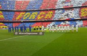 Minuto de silencio en el FC Barcelona vs. Real Madrid