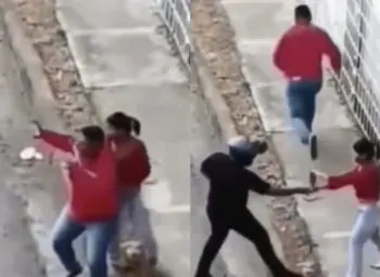 Hombre abandona a su novia en pleno asalto; asaltantes le devuelve su bolsa