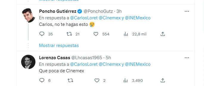 Reacciones en Twitter Carlos Loret