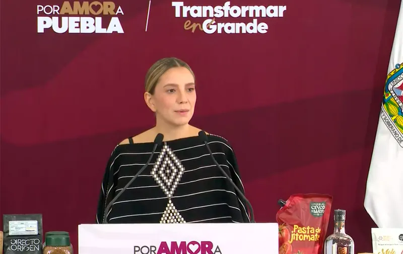 Carla López-Malo Villalón, secretaria de Desarrollo Turístico del estado de Puebla. Foto: Captura de pantalla