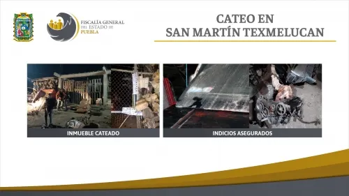 Fiscalía Puebla cateó en San Martín tres inmuebles con mercancía robada
