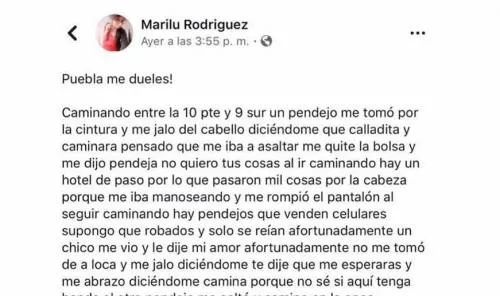 Poblana denuncia intento de violación en el Centro