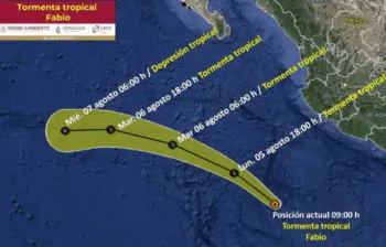 Se forma la tormenta tropical “Fabio” en el Pacífico 