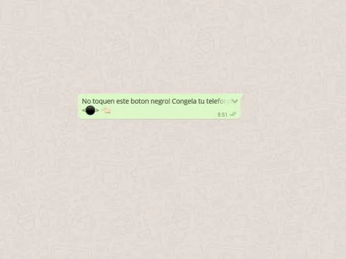 “No toques el botón negro”, así funciona la nueva mala broma de WhatsApp