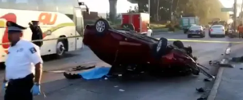 Volcadura en aautopista México-Puebla deja una mujer muerta