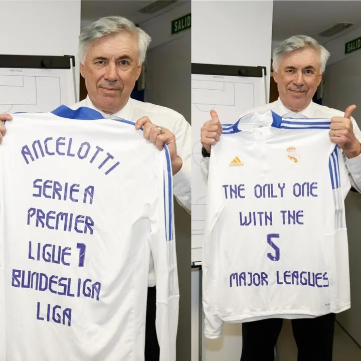Carlo Ancelotti se convirtió en en el  primer técnico que gana las cinco grandes Ligas