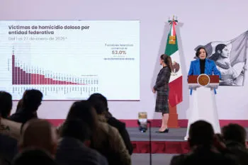 Homicidios dolosos disminuyen 27% entre 2018 y 2025: SESNSP