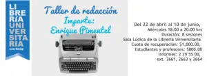 Impartirán Taller de Redacción en Librería Universitaria CCU BUAP