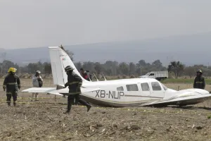 Se desploma avioneta en Huejotzingo sin que haya lesionados