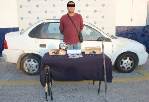 Detiene Policía Municipal de Puebla a dos personas por portación ilegal de arma de fuego