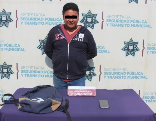 Detuvieron fuerzas municipales de puebla a tres probables asaltantes del transporte público