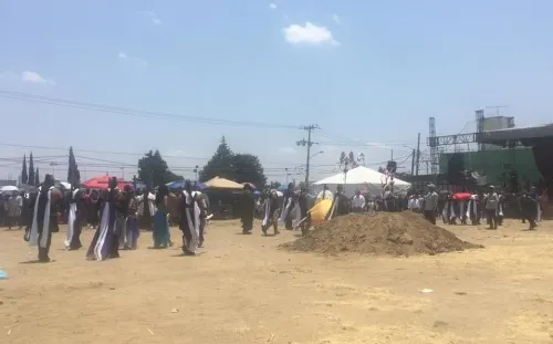 Empresa invade terreno “La Cohetería” donde se realiza la representación de la Pasión de Cristo