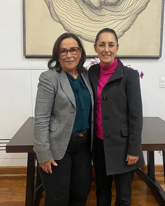 secretaria de Energía Rocío Nahle y jefa de gobierno de la CDMX