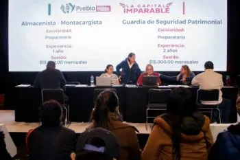 Puebla capital suma más de 2 mil nuevos empleos, de octubre a noviembre de 2025